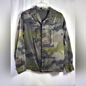 Green camo army jacket women's M  #1458